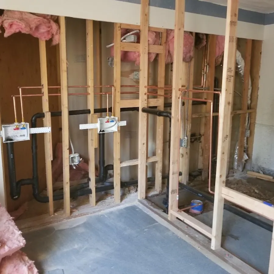 Copper pipe rough-in and plumbing installation in North Tonawanda